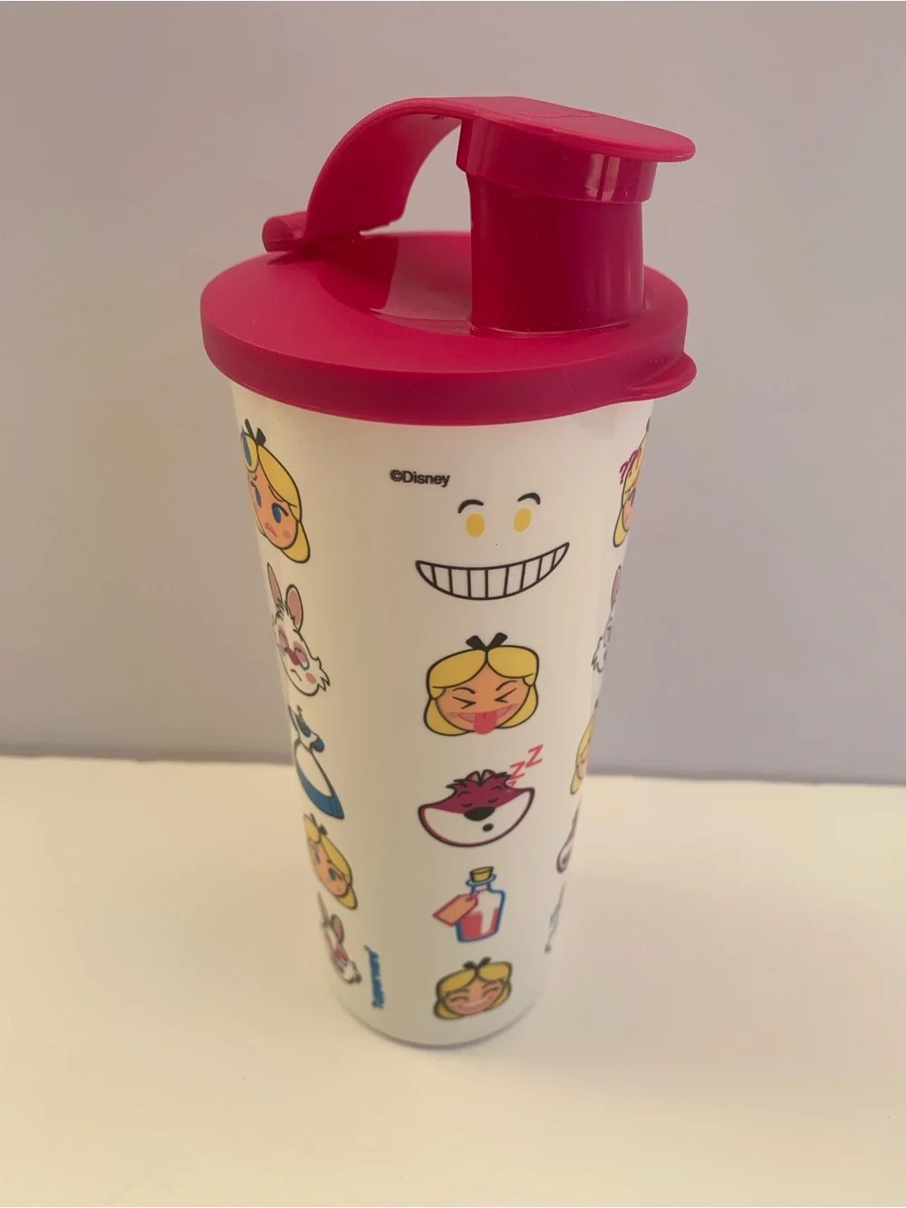 Disney White Tumbler with Bright Pink Flip Lid 16oz